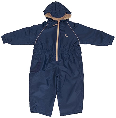 Hippychick Fleece Lined Waterproof All-in-One Suit - Navy/Sand, 2-3 Years