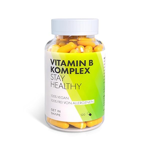 Vitamin B Komplex 180 Vegane Kapseln mit Vitamin B12, Biotin