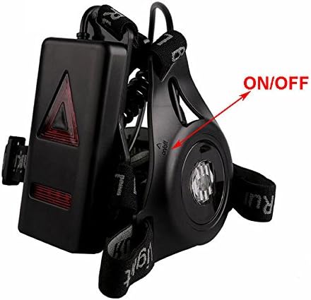 REARAND Outdoor Waterproof Sports Running Lights LED Warning Lights USB Charge Chest Lamp White Light Torch for Outdoor Sports Camping