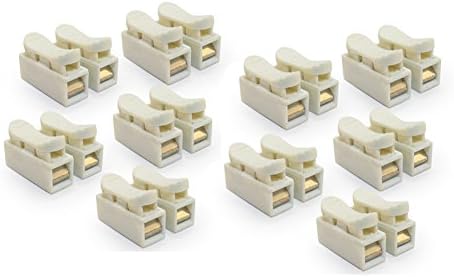 OneCreation 10pcs 2p CH2 Quick Connector cable clamp Terminal Block Spring Connector Wire LED Strip Light Wire Connecting