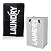 Produktbild 2er Wäschesammler Set - Exqline Faltbarer Wäschekorb Wäschebox Laundry Basket Wäschesack Kinderzimmer Haushalt Organizer