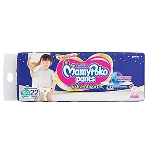 MamyPoko Unicharm India Pant Extra Absorb Diapers for Children (22 Count, XXL)