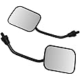 TVS Op.Acc Front Mirror Assy Xl, Wide-Angle for Maximum Visibility, Super (Right & Left) Motorcycle Bs6 Set of 1, Compatible For TVS Super| Adjustable| Hunter|- Black