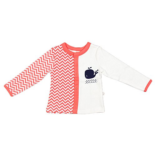 Origany Baby Girls' Chevron Top 0-3 Months White-Orange