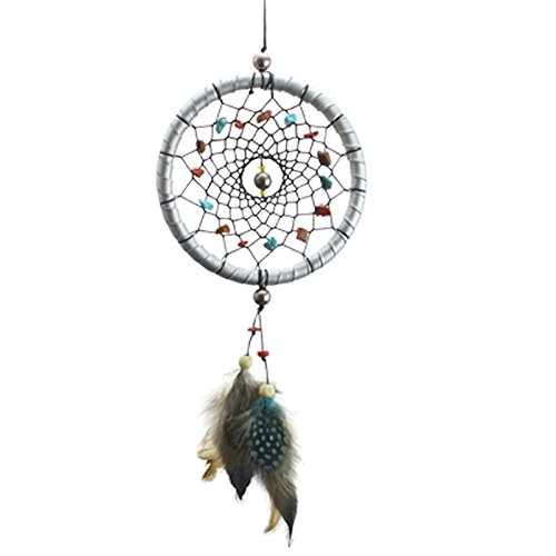 Merssavo Dreamcatcher Traumf?nger mit Feder Wandbehang Dekoration 35cm x 11cm - 4