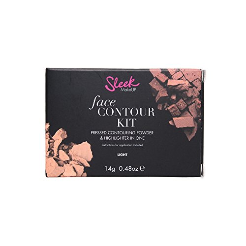 SLEEK MAKEUP FACE CONTOUR KIT MATTE PRESSED POWDER AND ILLUMINATING HIGHLIGHTER (Light-884)