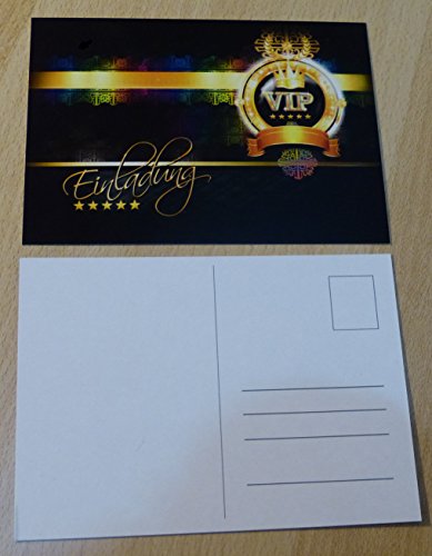 VIP Einladungskarten – Postkarten Einladung zur VIP Party – VIP Geburtstag Erwachsene / Jugendliche – Einladungskarten ausgefallen – 10 oder 20 Stück - 3