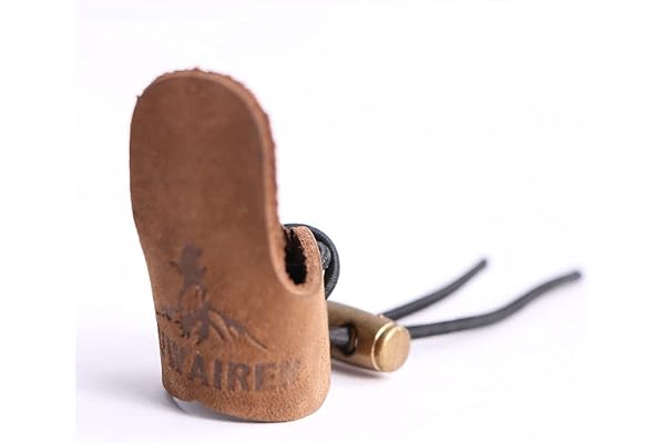 Namvo Lot de 2 gants de protection pour les mains gauche et droite avec l'arc du pouce, protection en cuir, anneau de pouce, anneau de pouce
