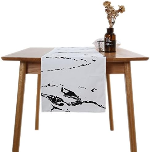 HmDco Nordic marble table runner,white,35*200cm