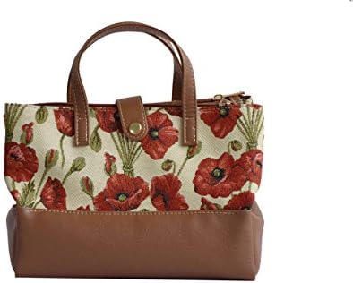 Poppy Big Makeup Bag by Signare | Stylish Cosmetic Toiletry Portable Handbag | 26x18x13 cm | (WASH-POP)
