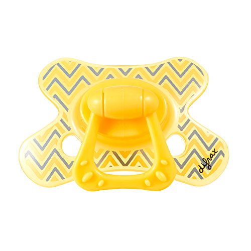 Difrax Dental Soother (18 Months and Above, Yellow Zigzag)