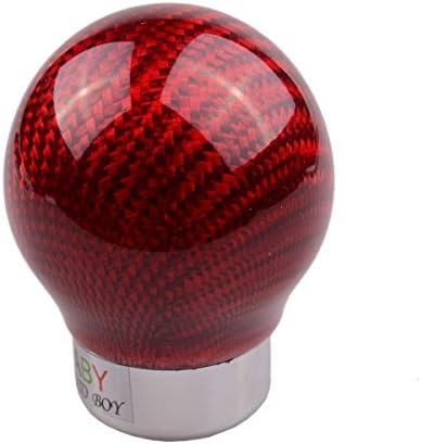 Aby AMB0244-rd Carbon Fiber Gear Stick Shift Shifter Lever Knob Red