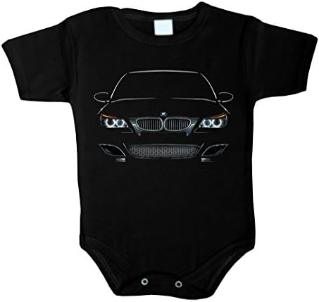 BMW M5 E60 Mpower LED Baby Kids Girls Boys Babygrow Vest Grow Bodysuit Jumpsuit Best Gift (86 (18-24 m), BLACK)