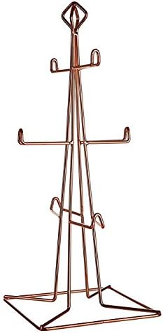 Vertex 6 Cup Mug Tree - Copper Plated - Mug Stand Rack Holder