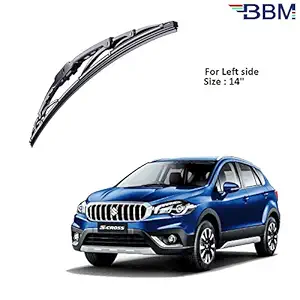 BBM High Performance Replacement Front Windshield U Hook Type Wiper Blade Left Side with Size L-14 (01 pcs) for Maruti Suzuki S Cross 2017 2018 2019 2020 2021