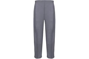 STYLO ONLINE Ladies Half Elasticised Trousers 1/2 Elastic Elasticated Stretch Waist Womens Bottoms Formal Casual Office Work All Occasions Straight Leg Pull On Classic Pants with 2 Side Pockets