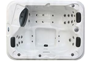 Jet-Line Whirlpool Outdoor Spa Villa Salome Pool mit Balboa oder Gecko Steuerung Hot Tub Whirlpool Garten Ganzjahrespool Heizung LED Verkleidung Schwimmbad 2100 x 1600 x 790 mm