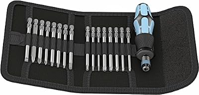 Wera Poche pliante de 17 pcs avec embouts acier inoxydable de 89mm Wera