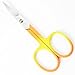 SUPER SHARP 3.5" Professional Finger Toe Nail Scissors Stainless Steel Manicure CURVED/STRAIGHT Scissors (Orange)