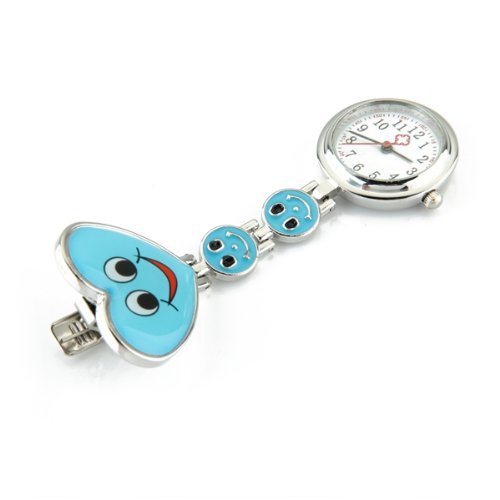 Gleader Schwesternuhr Pulsuhr Ansteckuhr Krankenschwesteruhr Quarz blau neu