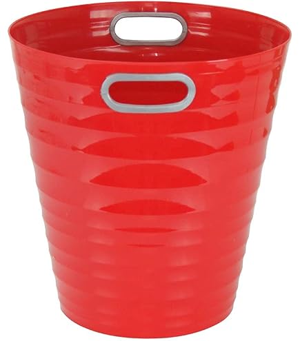 Corbeille à Papier Transparente 16L - Design Moderne Avec Poignées - Pour Bureau Ou Maison - Hauteur 33cm