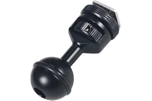 FEICHAO 2,5 cm (1 Zoll) Kugelhalterung, verstellbarer Adapter mit Kaltschuhsockel für Unterwasser-Kamerahülle, Videoblitz (Kit A)
