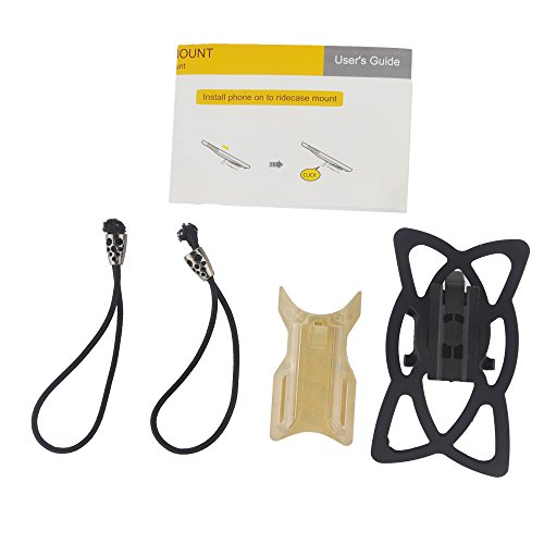 upanbike Bike Motorrad hnadlebar Vorbau Halterung Bike Mount Double Seil Strap Lock kompatibel mit Universal Telefon und GPS, schwarz