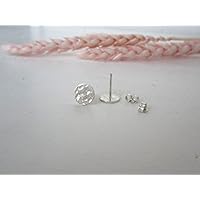 GLORIA kleine Ohrstecker - Silber Disc Ohrringe - vergoldete Disc Ohrstecker - Gold Münze Ohrringe - Silber Münze Ohrringe - texturierte Ohrringe