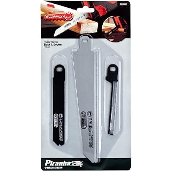 Lot De 3 Lames De Scie Sabre Acier Carbone Pour Black & Decker Piranha Scorpion - Bois, Plastique, Métal