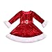 Produktbild Beikoard Kleinkind Kinder Baby Weihnachten Red Princess Dress Flauschige Kleidung Outfit Flanellkleid Babykleidung Weihnachtskleider