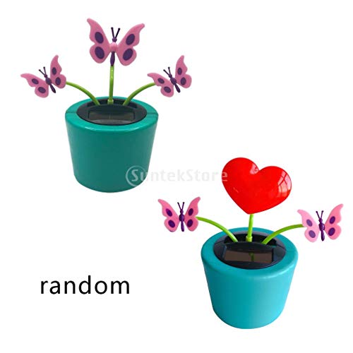 Preisvergleich Produktbild Homyl Hawaii Blumen Wackelfigur Wackel Solar Figur Tanzende Solarwackelfigur Kinder Spielzeug - Schmetterling