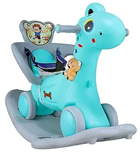 Twizzle Baby Horse Rider for Kids 1-5 Years Birthday Gift for Kids ,Car Ride on Toy , Swing Toys for Baby ,Horse Rocker , Horse Rider for Kids, Musical Horse Rider (Rio Blue Horse)