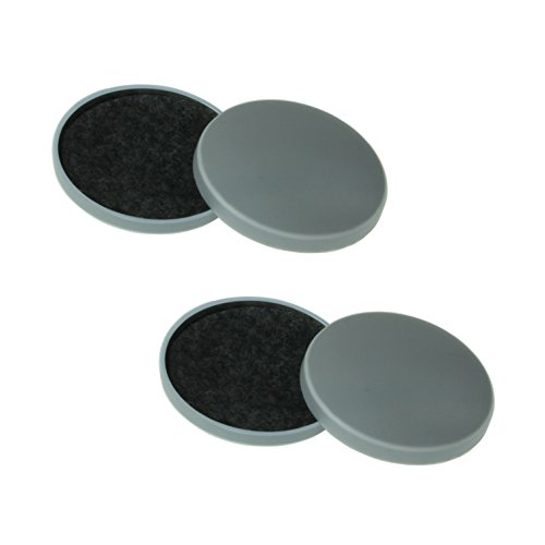 Preisvergleich Produktbild Hochwertige und wiederverwendbare Möbel-Gleiter Möbeluntersetzer Gleitschalen aus Teflon (PTFE) aussen und Filz innen OHNE Klebfunktion, rund, Durchmesser ca. 4,5 cm …läuft!