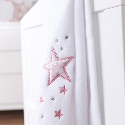Clair de Lune Stardust Fleece Blanket, Pink, Moses/Crib/Pram