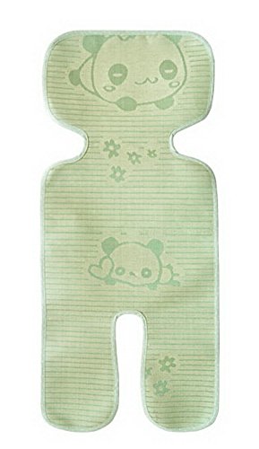 Summer Carts Mats Reusable Stroller Flax Mats Liner for Stroller(Green Panda)