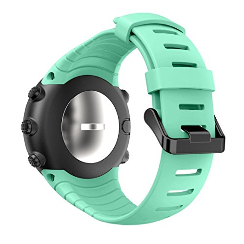 Para Garmin Fenix 3, Manadlian Correa suave de silicona Banda de reloj de repuesto + herramientas (Verde menta)