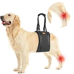 KOOLTAIL Dog Lift Harness Pet Sling Support - Dog Lifting Harness Vest for Rear Legs with Reflective Band Adjustable Straps Detachable Fleece for Medium Large Dogs All Season Available