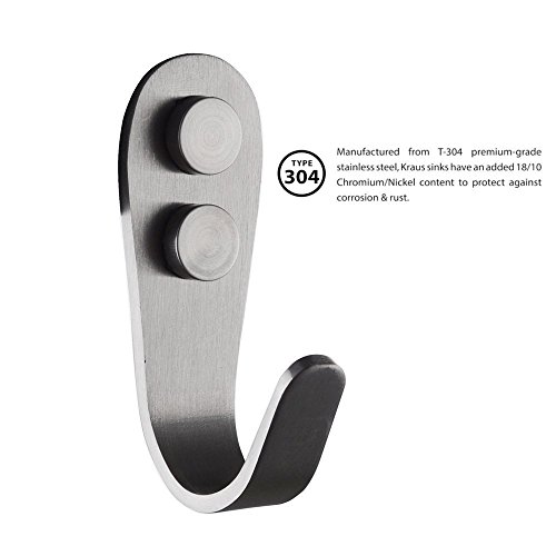 OUTOWIN Kleiderhaken Handtuchhaken 10er-Set, aus hochwertigem Edelstahl, Wandmontage, Dicke: 3mm - 2