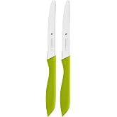 WMF 2 Par&ccedil;a Kahvaltı Bı&ccedil;ağı Seti, 23 cm, Tırtıklı Ekmek ve Sandvi&ccedil; Bı&ccedil;ağı, &Ouml;zel Bı&ccedil;ak &Ccedil;eliği, Plastik Sap, Yeşil