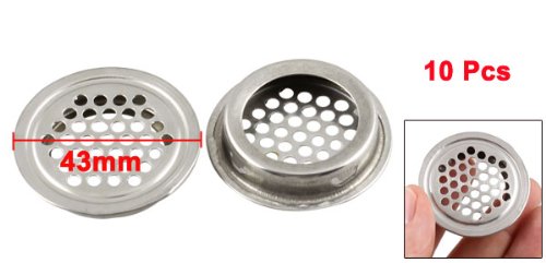 10 pcs 43 mm Durchmesser Hardware Lüftungsgitter aus Edelstahl rund - 2