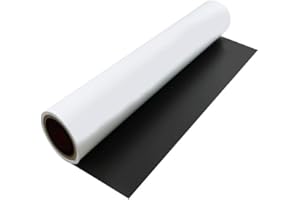 FIRST4MAGNETS Ferroflex® 620mm de Large Standard Auto-Adhésif et Brillant Blanc Ferrous Ferrous - Longueur de 1 Mètre