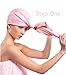 Moolecole Fashion Absorbent Bamboo Fiber Hair Dry Towel Thickened Shower Cap Hair Turban Quick Dry Hat Cap Purple