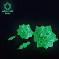 Orecchini fosforescenti di carta - glow in the dark (si illumina al buio) - Fatti a mano- Perfetti per Halloween