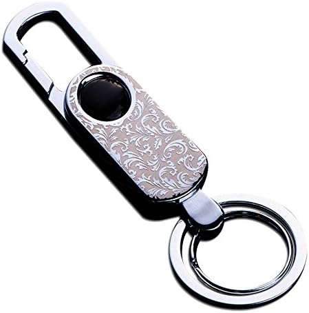 Bottle Opener Key Chain, Stylish Multifunction Metal Key Rings, Portable Double Ring Home Travel Corkscrew, Sealed Iron Box Packaging Business Gifts for Men and Women (Chrome)