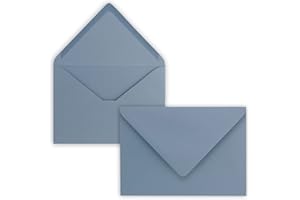 FARBENFROH BY GUSTAV NEUSER 50x Buste B6-17,5 x 12,5 cm - grigio blu - colla umida con lembo a punta - 120 g/m² - per matrimoni, biglietti d'auguri, inviti