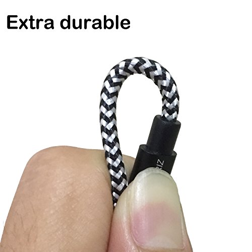 LUORIZ C  ble USB Type C  2M  Lot de 3  Long Nylon Tress   Rapide Chargeur C  ble USB C Charge Data Synchro pour Samsung Galaxy S8 Plus  Note 8  A3 A5