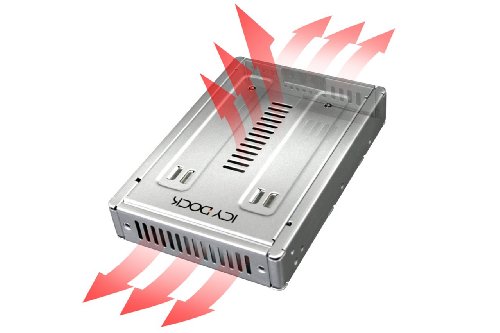 Icy Dock EZConvert Pro MB982IP-1S-1 – 2,5 Zoll (6,4cm) zu 3,5 Zoll (8,9cm) SAS 12GBit SSD/HDD Konverter – Vollmetall - 8