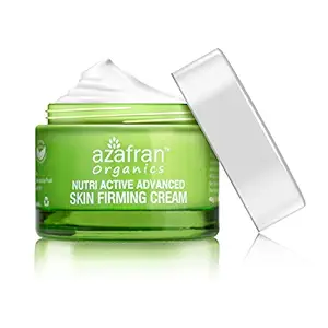 Azafran Nutri Active Advanced Skin Firming Cream, 40 Gm, smooths out the appearance of wrinkles, Improves skin pigmentation and reduces age spots, contains organic oils of olive and coconut