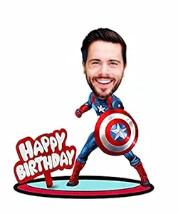 Grace Caricature Personalized Gifts for Birthday Boy Cutout (Wooden, 9inch x 6.5inch, Multicolour) CARI0019