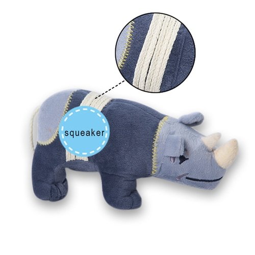 confronta il prezzo Pro Goleem durevole Squeak Dog Toy sturdy morbido peluche masticare giocattolo fantastico Hits Rhino giocattolo per animali domestici miglior prezzo